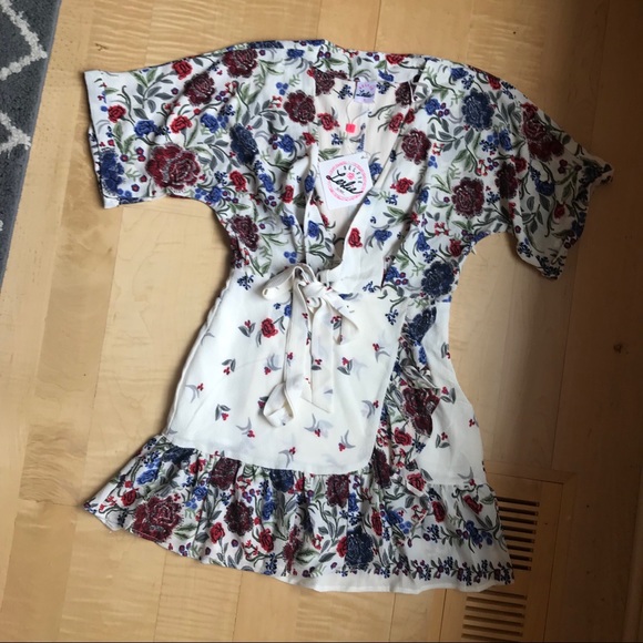 Forever 21 Dresses & Skirts - NWT Faux Wrap Mixed Print Mini Dress